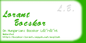 lorant bocskor business card